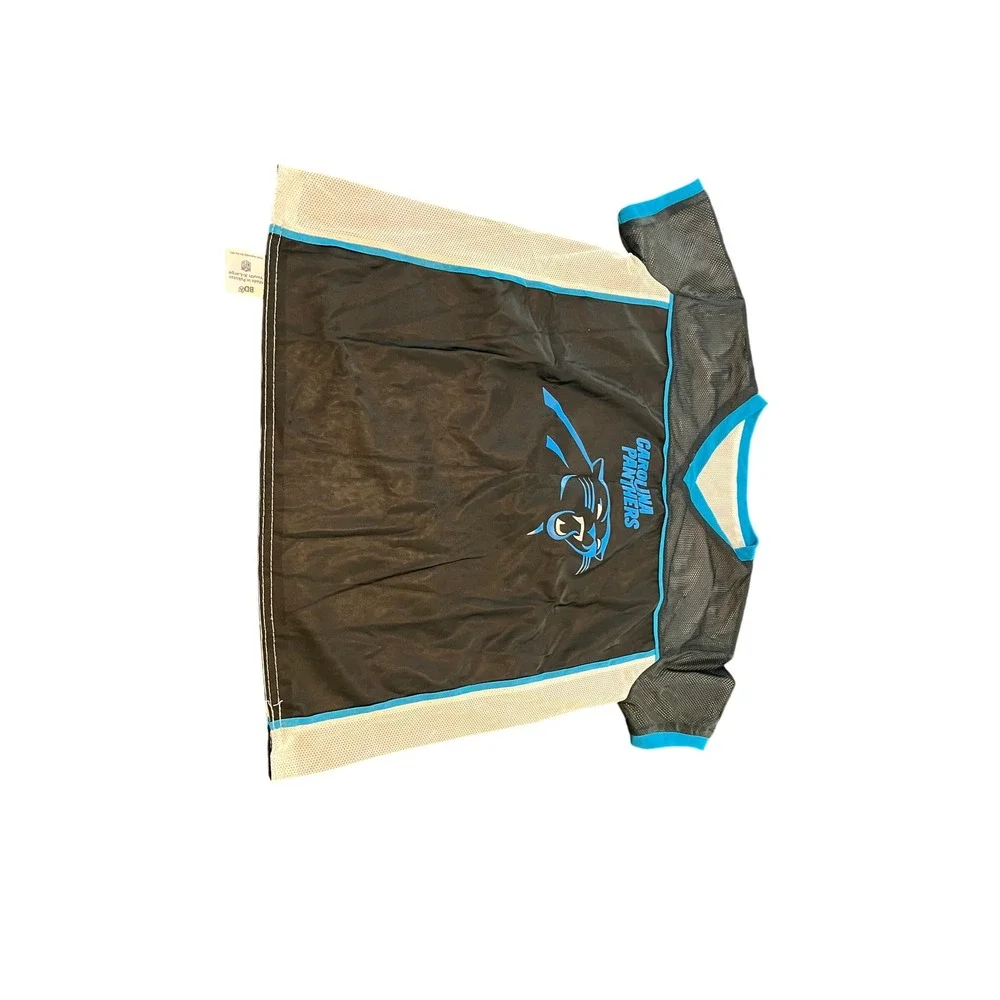 Carolina Panthers NFL Youth XL Jersey Black Blue Mesh‎ V-Neck BDA 547683